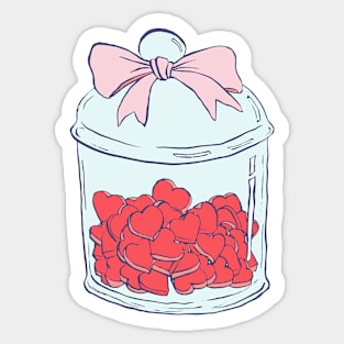 Jar of hearts Sticker